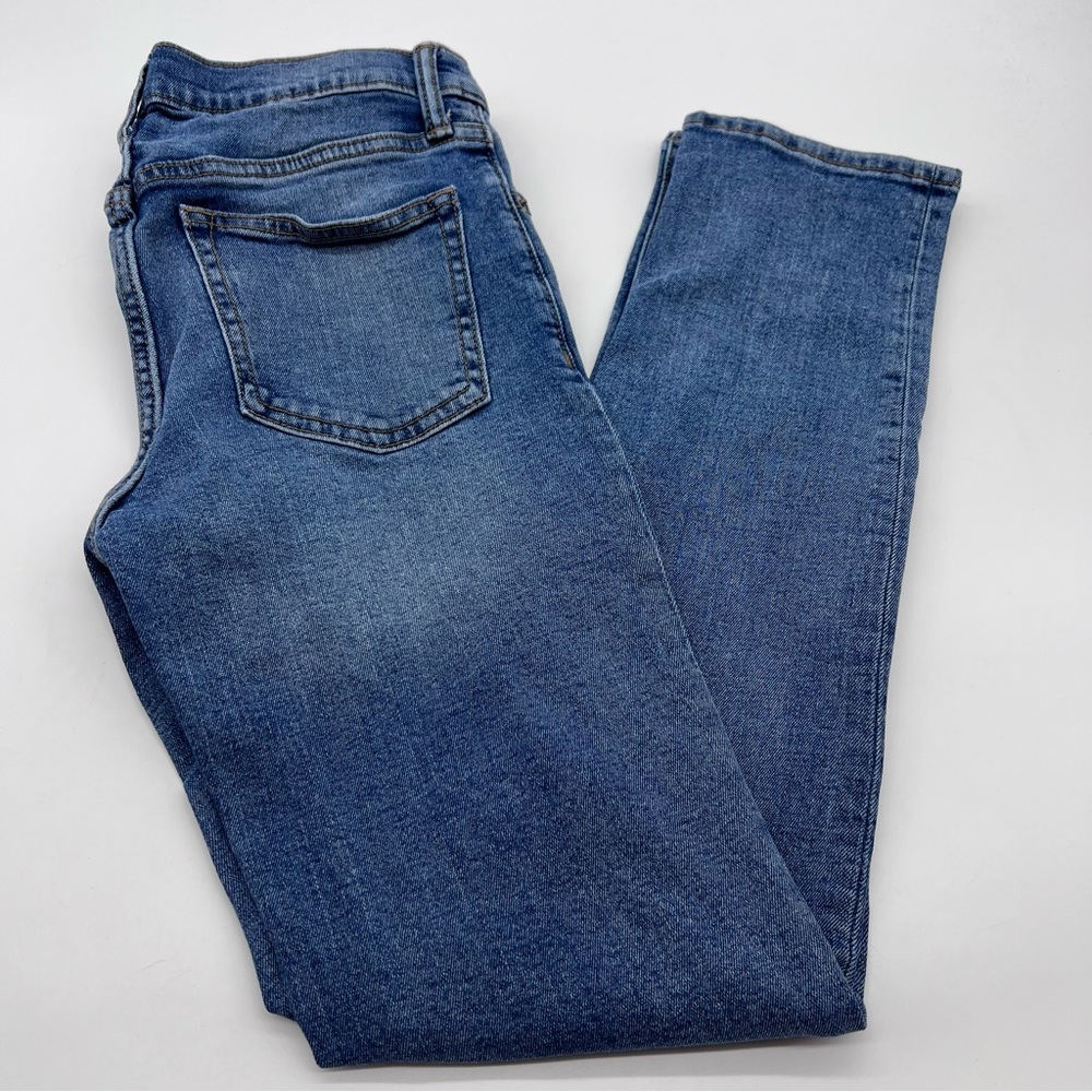 Old Navy Kid’s Skinny Built-In Flex Jeans Medium Deep Blue Mid-Rise Size 14 Slim
